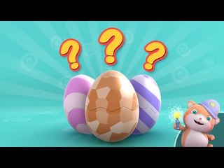 Learn English with Looi's Surprise Eggs | Animals | Monkey | Bunny  | Kangaroo