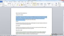 MS Word Selecting text using the mouse and keyboard shortcuts
