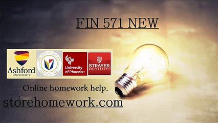 FIN 571 Week 3 Learning Team Reflection NEW