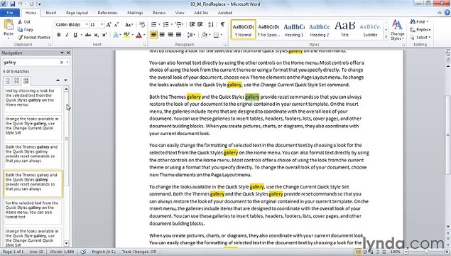MS Word Finding and replacing text