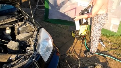 Karcher K 5.55 Jubilee. Мойка двигателя и моторного отсека.