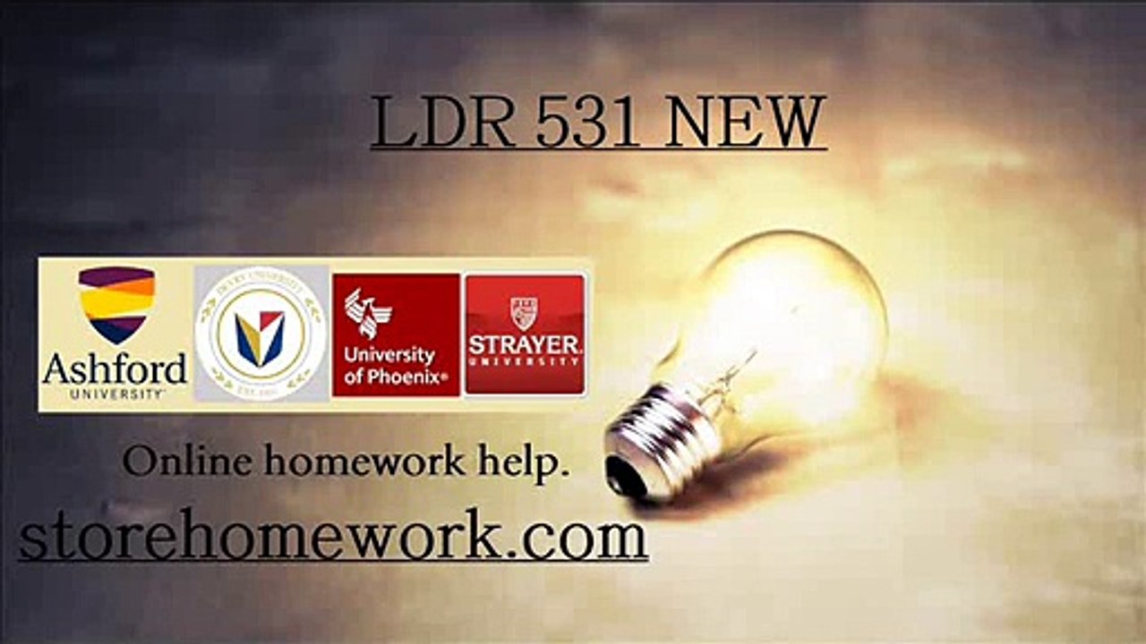 LDR 531 Week 1 Quiz NEW
