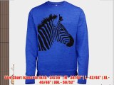 Batch1 Men's Zebra Animal Print Super Soft Printed Fashion Sweatshirt Jumper Royal Blue - XXL