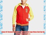 Game Of Thrones Lannister Embroidered Logo Mens Red Zip-Up Hoodie Sweatshirt | L