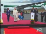 Palabras de bienvenida del Presidente Correa a papa Francisco