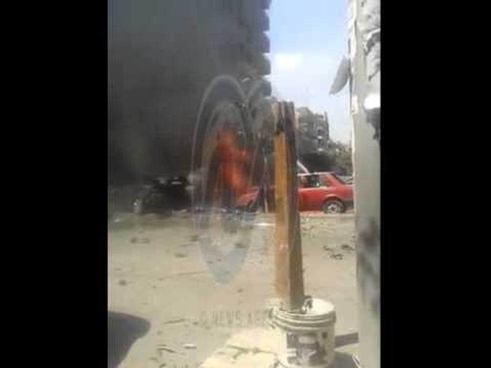 لحظة تفجير موكب النائب العام