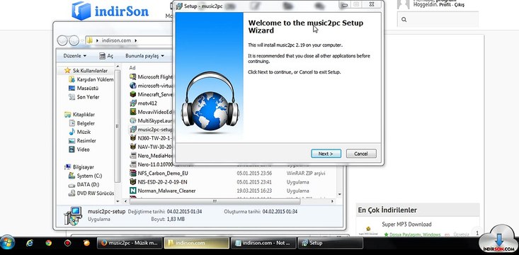 music2pc kurulumu kullanımı