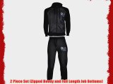 Mens Fleece Warm Sports Jogging Tracksuit Top