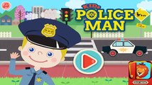 Police man go to job  Police car games for children  Police car cartoon for children