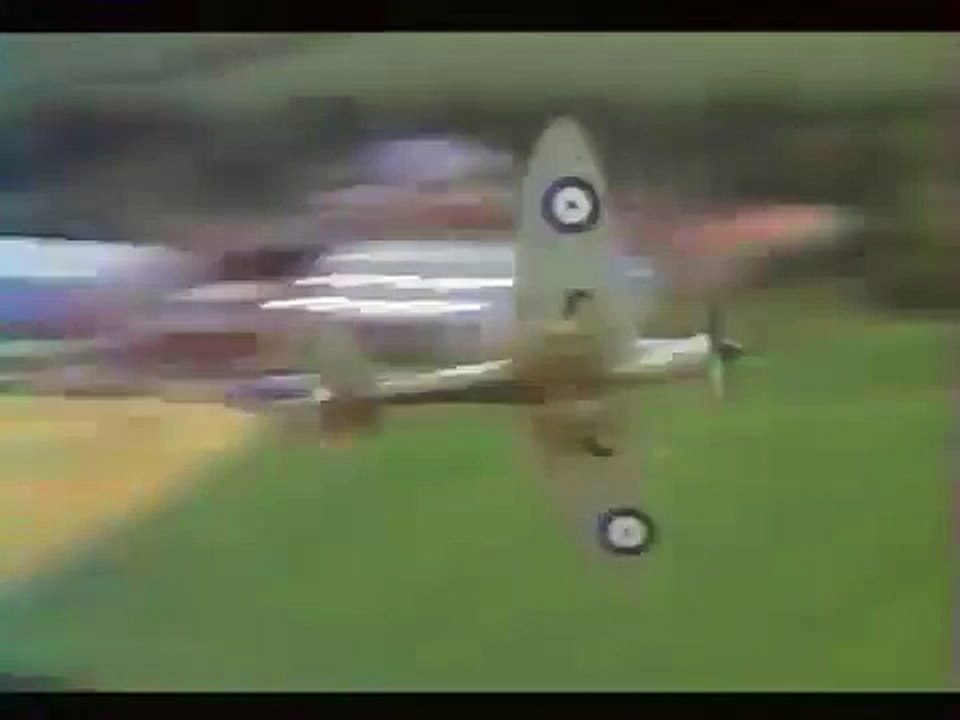 Spitfire under bridge