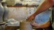 Throwing another big clay pottery vase on a potters wheel demo pot throw how to