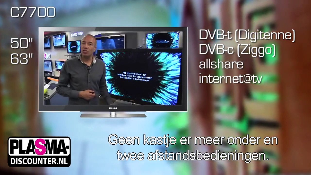 Samsung 7 serie, 3D plasma tv's. De PS50C7700 + PS63C7700 van Samsung!