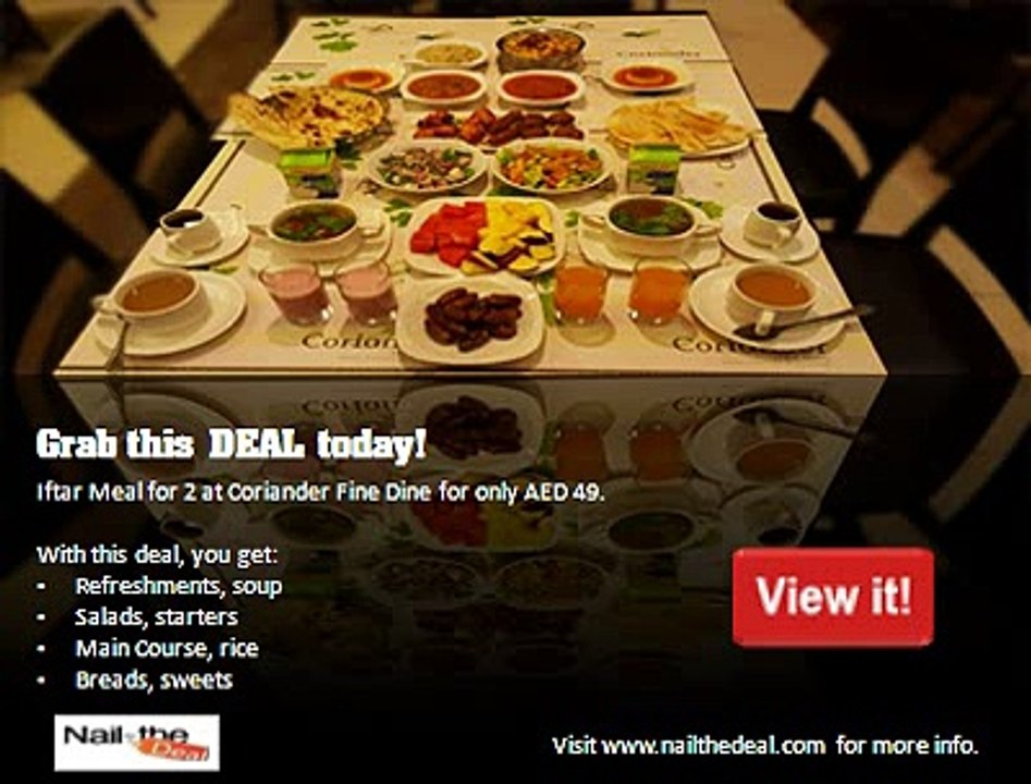 Nail The Deal - Best Ramadan Iftar Buffet Meal Deals Online in Dubai UAE