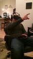 Man playing virtual reality headset and screaming! Samsung Gear VR