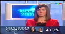 Cristina Perez en Telefé Noticias (Elecciones 2007)