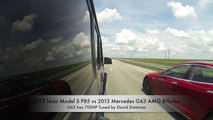 2013 Tesla Model S P85 vs 700HP 2013 Mercedes G63 AMG BiTurbo