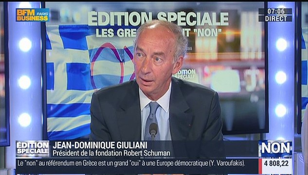 Edition Spéciale Grèce: La jeunesse a massivement voté non au référendum : Jean-Dominique Giuliani - 06/07
