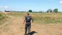 Украина, Зона АТО. Украинские военные ведут огонь из установок «Град» 16/07/14.