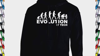 iClobber Evolution It Tech Men's Hoodie Pc Apple Guru Techie Ape To Man Hoody - Large Adult