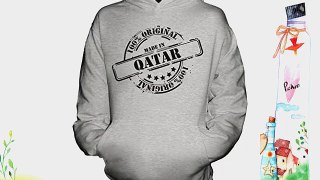 Made In Qatar - Kids Unisex Hoodie Age 1-2 Colour Fizzy Grey