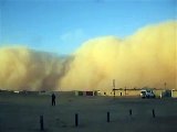 Tormenta  de arena en los Campamentos Saharauis