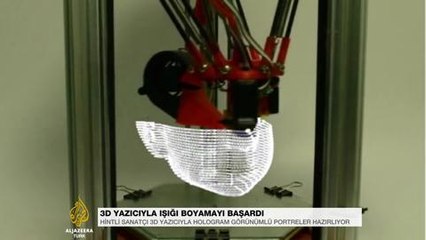 3d yazıcı ile ışık boyama