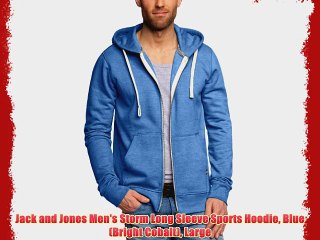 下载视频: Jack and Jones Men's Storm Long Sleeve Sports Hoodie Blue (Bright Cobalt) Large