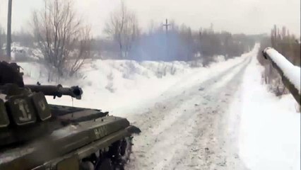 Ukraine War ~ Russian army T 64BV and T 64B in Donbass