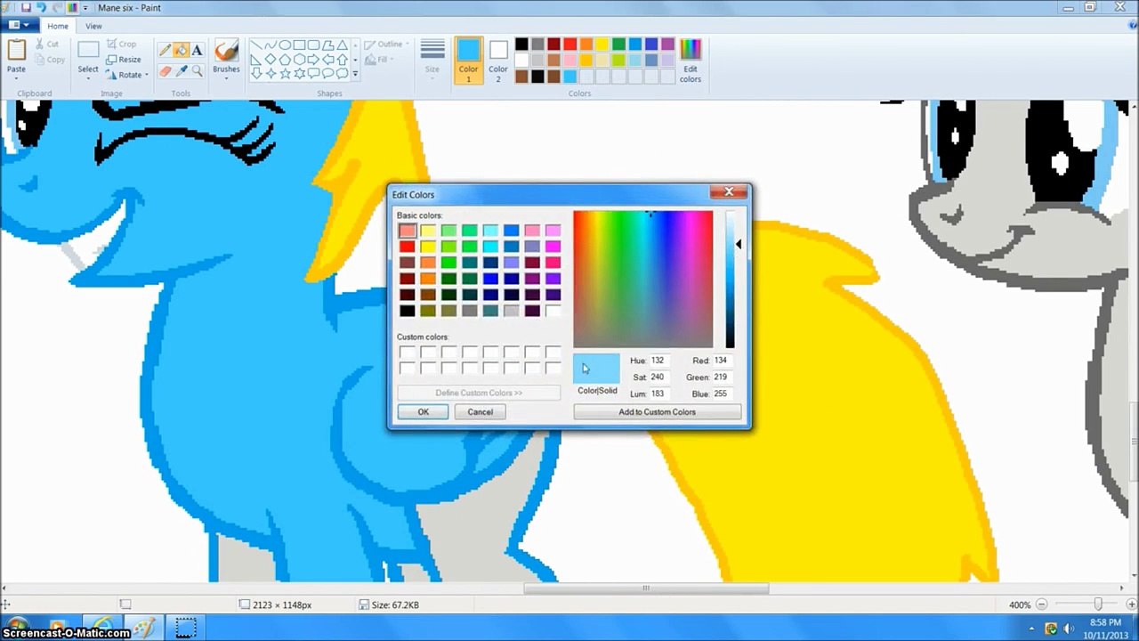 [Speedpaint] Base 011: My Mane Six (OLD)
