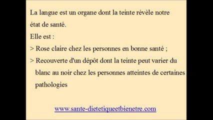 Dépôts sur la langue et alimentation