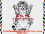 Simply Tees Cat Bug Me At Your Own Risk Adult's Hooded Sweatshirt printed on the back Heather