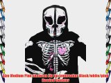 Size Medium Pink Skeleton Zip Up Jawbreaker Black/white/pink Hooded Sweater