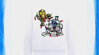 Star Wars Christmas Droids Fairly Lights Tangle Mens Sweatshirt White 2X-Large