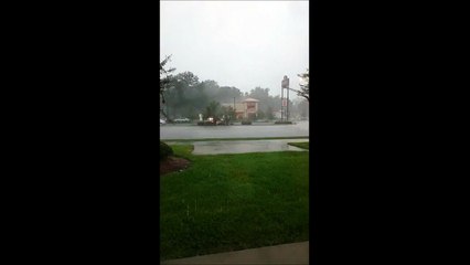 A lightning strike in a house