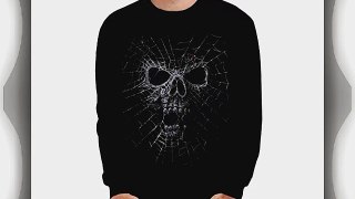Wellcoda | Spider Dangerous Mens NEW Skeleton Gothic Black Sweatshirt 3XL