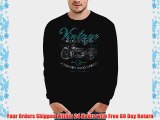 Wellcoda | Vintage Motorcycles Mens NEW Biker Rider Black Sweatshirt 3XL