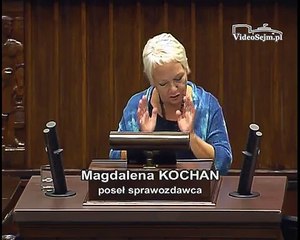 Poseł Magdalena Kochan - Wystąpienie z dnia 25 czerwca 2015 roku.