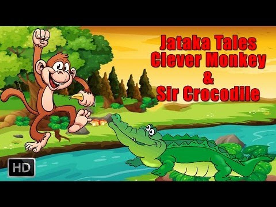 Jataka Tales - Short Stories For Children - The Clever Monkey & Sir Crocodile - Animated Cartoon