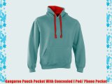 Cotton Ridge Contrast Colour Hoodie Sweatshirt 20 Colour Options Soft Touch Feel Concealed