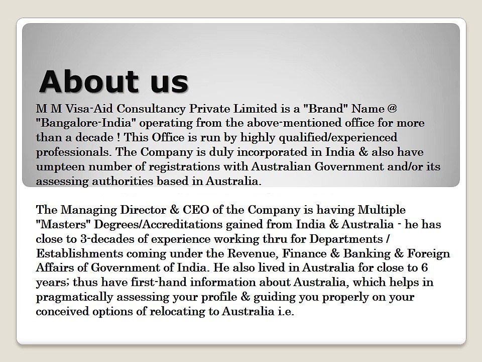 MM VISA AID CONSULTANCY