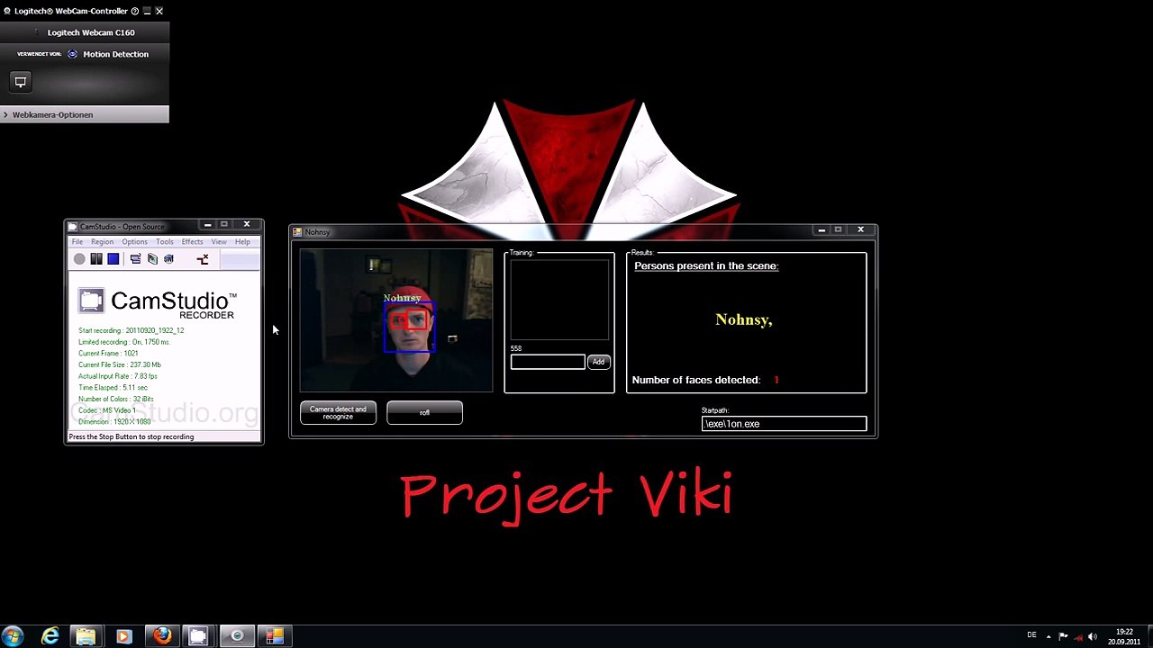 Gesichtserkennung - Motion Detection - Emgu CV - Open CV - VS2010 C# - Face Detection