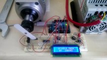 Arduino LCD Tachometer RPM Meter 2.2Kw Spindle Demo