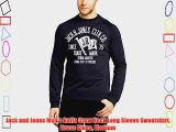 Jack and Jones Men's Raffa Crew Neck Long Sleeve Sweatshirt Dress Blues Medium