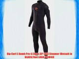 Rip Curl E Bomb Pro 4/3mm ZIP FREE Steamer Wetsuit in BLACK/Red LOGO WSM4JE
