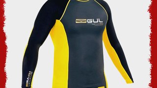 Gul Men's Xola Long Sleeve Rash Guard - Gunmetal/Yellow XX-Large