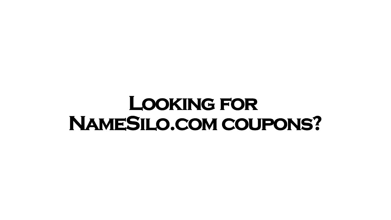 NameSilo Coupon