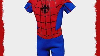 Marvel Kids Spiderman Shortie Age Range Wetsuit - Blue/Red 3-4 Years