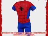 Marvel Kids Spiderman Shortie Age Range Wetsuit - Blue/Red 3-4 Years