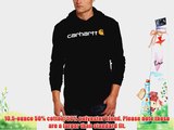 Carhartt Mens Signature Logo Midweight Hooded Sweatshirt Black 100074
