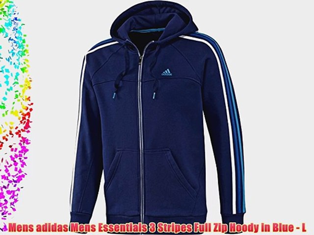 adidas 3 stripes logo over the head hoody mens